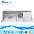 China Kitchen Ware Retailers Vanity Stainless Steel Double Bowl Wash Sink Basin Price